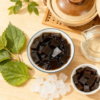 仙草凍：分析仙草凍的健康特色與消暑用途，並介紹其流行飲品搭配
